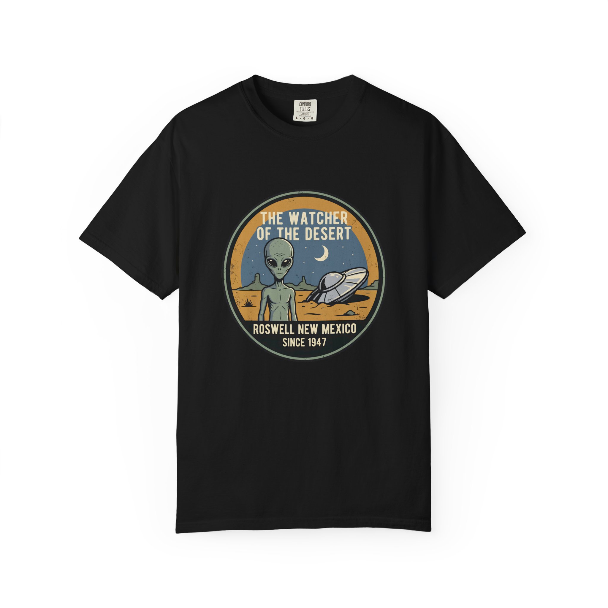 Watcher of the Desert Tee — Grey Alien - Image 4