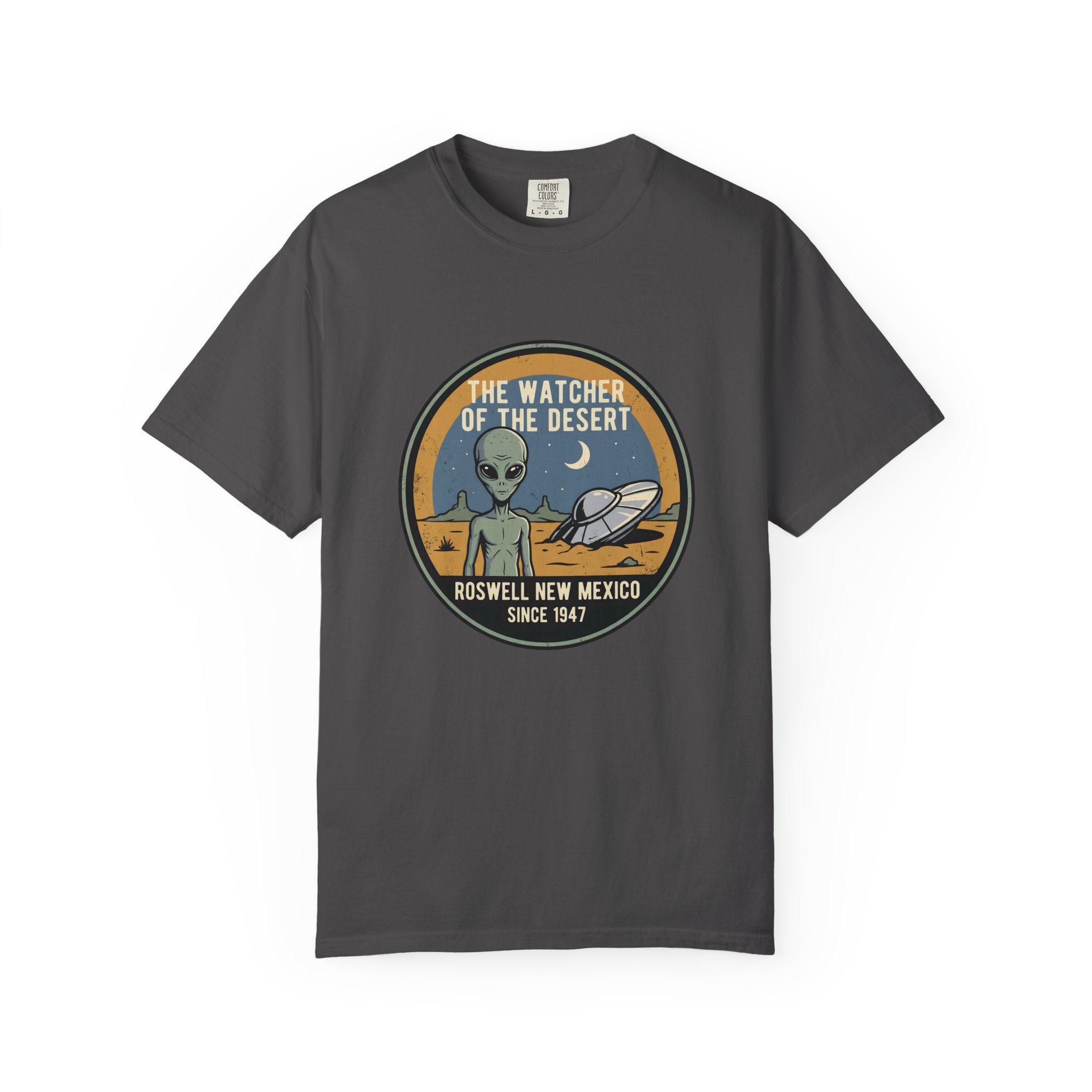 Watcher of the Desert Tee — Grey Alien - Image 5
