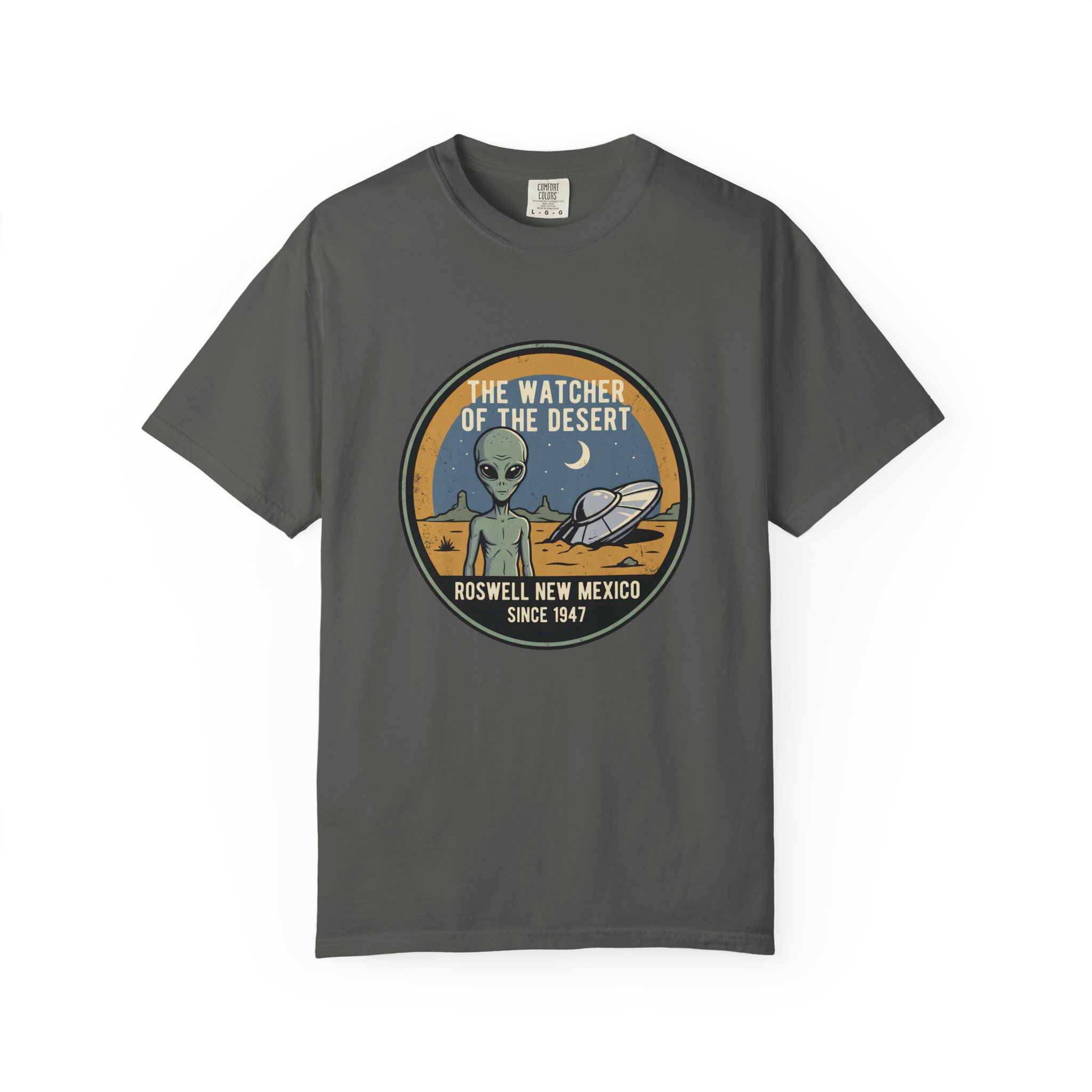 Watcher of the Desert Tee — Grey Alien - Image 6